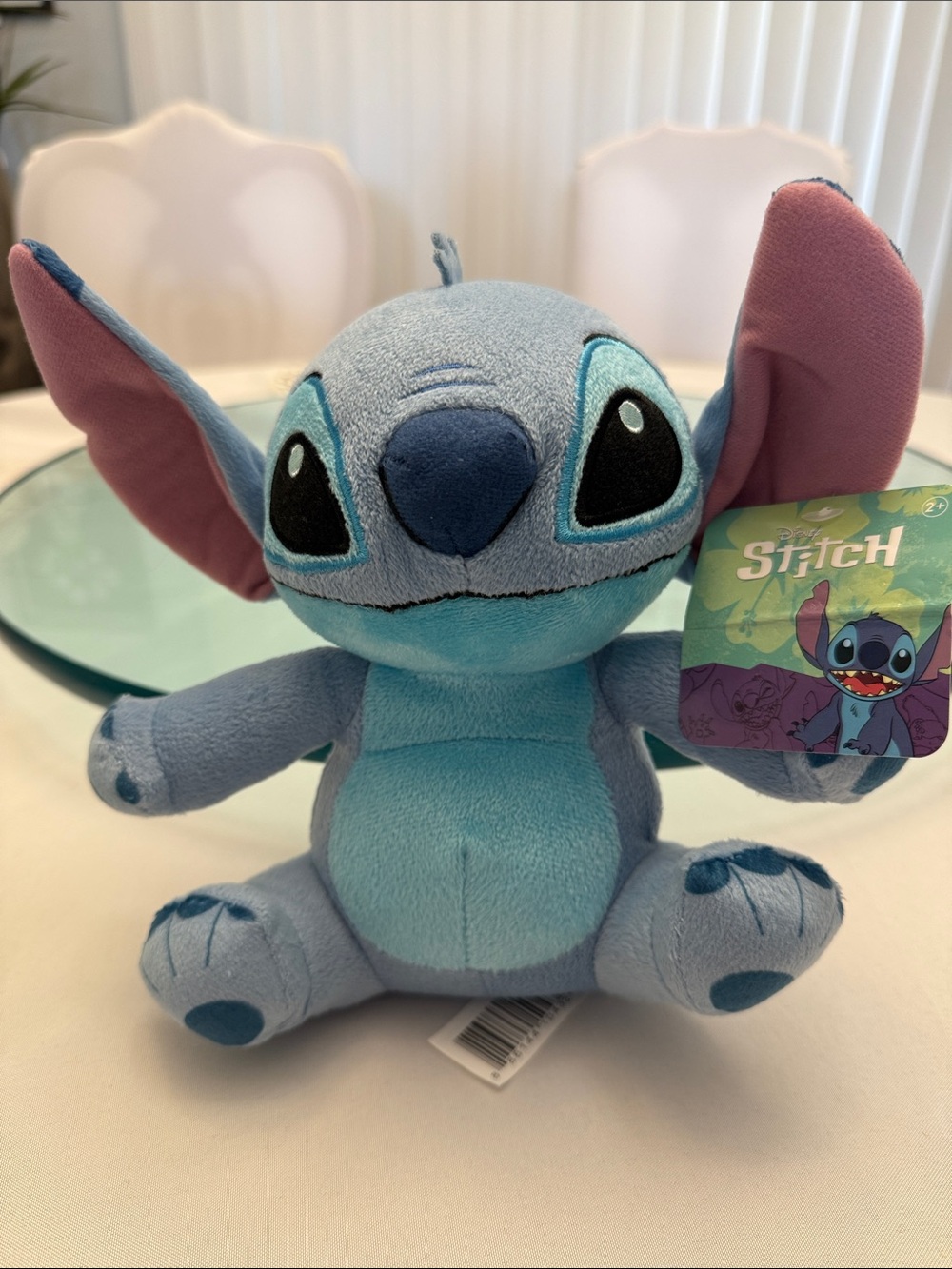 Disney Stitch Plush - Light Blue with Pink Ears